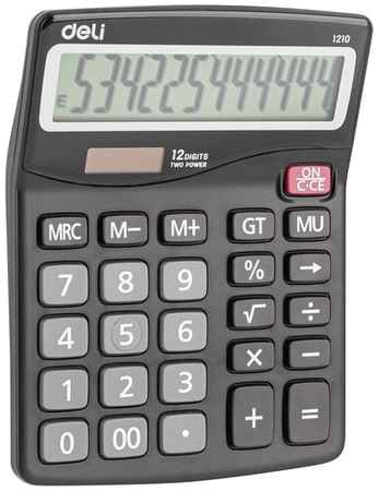 Калькулятор настольный Deli E1210, серый, 12-разрядный 198218648511