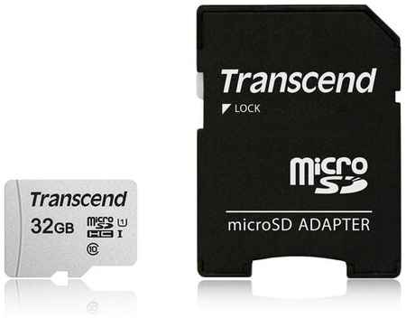 Карта памяти Transcend microSDHC 300S Class 10 UHS-I U1 (95/45MB/s) 32GB + ADP 198228287084