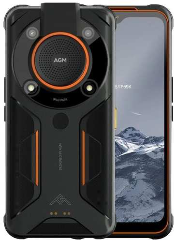 Смартфон AGM Glory SE 8/128 ГБ, Dual nano SIM, черный/оранжевый 198254972365
