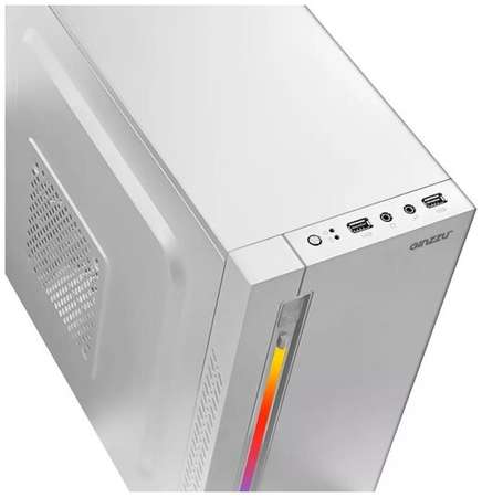 Корпус MiniTower Ginzzu D380, RGB, mATX, 2xUSB2.0, белый, без БП 198258032876