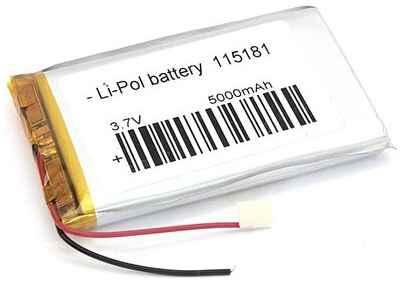 VbParts Аккумулятор Li-Pol (батарея) 10*51*81мм 2pin 3.7V/5000mAh