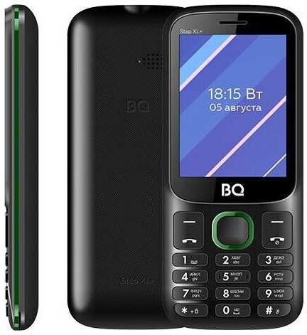 Сотовый телефон BQ 2820 Step XL+ Black-Green 198265004616
