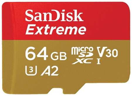 Карта памяти 64Gb - SanDisk Extreme MicroSDXC Class 10 UHS-I 198265689649