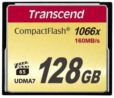 Карта памяти 128 ГБ CompactFlash (CF) Transcend CompactFlash X1000 (TS128GCF1000) 198268706320