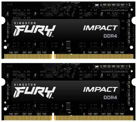 Модуль памяти SO-DIMM DDR4 16Gb (2x8Gb) PC25600 3200Mhz Kingston Fury Impact (KF432S20IBK2/16) 198269724948