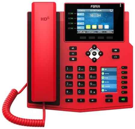 X5U-R телефон IP Fanvil IP телефон 16 линий, цветной экран 3.5″ + доп. цветной экран 2.4″, HD, Opus, 10/100/1000 мбит/с, USB, Bluetooth, PoE, красный 198277463294