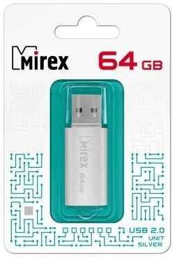 USB флеш-накопитель 64 Гб, Mirex Unit Silver 198289903219