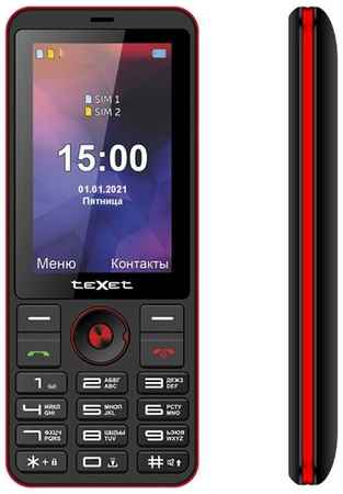 Смартфон teXet TM-321, черный/красный 198299718299
