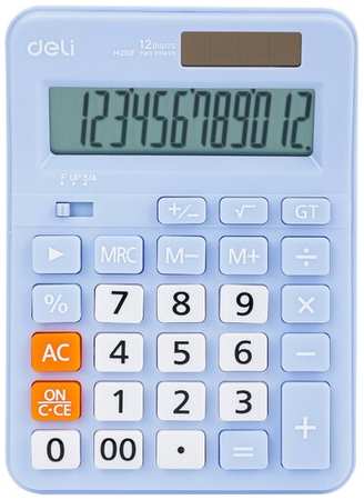Калькулятор настольный Deli EM210FBLUE синий 12-разр 198305256082