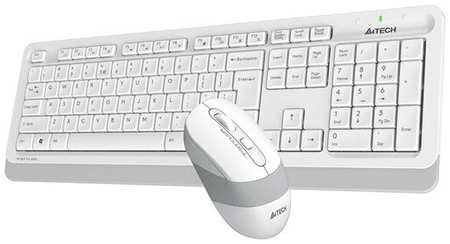 Клавиатура + мышь A4Tech Fstyler FG1010 клав: белый/серый мышь: белый/серый USB беспроводная Multimedia 198329311125