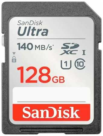Карта памяти SanDisk Ultra SDXC 128 ГБ 140MB/s Class 10 UHS-I (SDSDUNB-128G-GN6IN) 198333767232