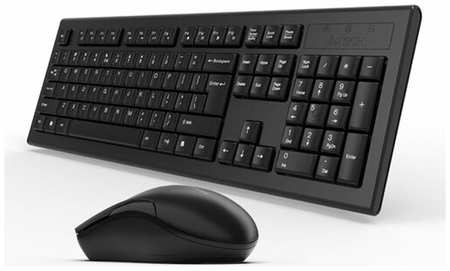 Комплект (клавиатура+мышь) A4TECH 3000NS, USB, беспроводной, черный 198339716052