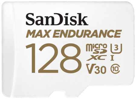 Карта памяти SanDisk microSDXC 128 ГБ Class 10, V30, A2, UHS-I, R/W 100/40 МБ/с, адаптер на SD, 1 шт., белый 198343046852