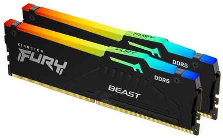 Оперативная память Kingston FURY Beast RGB (32 ГБ x 2 шт.) DDR5 5200 МГц DIMM CL40 KF552C40BBAK2-64 198343285507