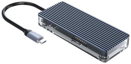 USB-концентратор ORICO WB-7P, разъемов: 4, серый 198343404048