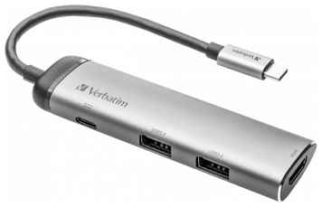 Многопортовый разветвитель Verbatim USB-C 2x USB 3.0/ HDMI 198343795307