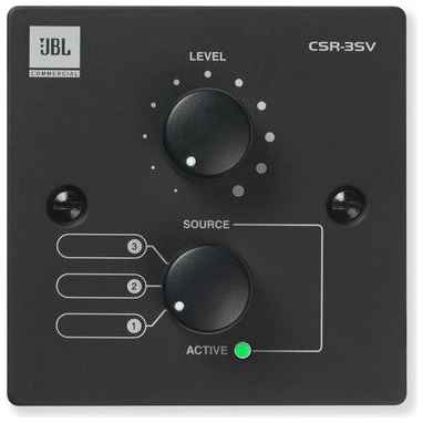 JBL CSR-3SV-BLK Настенный контроллер, 3-позиционный селектор источника и управление громкостью. Цвет черный 198345479665