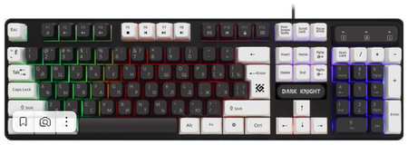 Клавиатура Defender Dark Knight GK-077 (45077), USB, черный/белый 198353917576