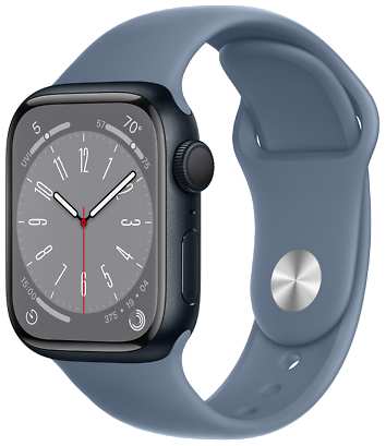 Apple Умные часы Apple Watch Series 8, 45 мм, M/L Midnight Aluminium (MNUL3)