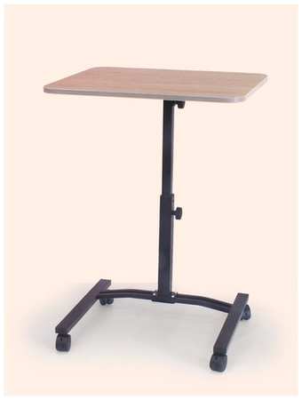 СтолМет Стол для ноутбука на колесиках «Твист» с регулировкой высоты и угла наклона, венге