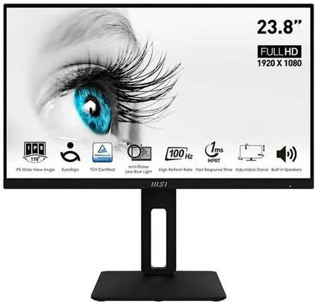 Монитор 23.8″ MSI Pro MP242AP, 1920х1080, 100 Гц, IPS, черный (9s6-3pa19t-204) 198356849077