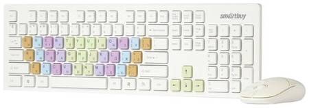Комплект клавиатура + мышь SmartBuy SBC-218346AG-W, белый, английская/русская 198360568578