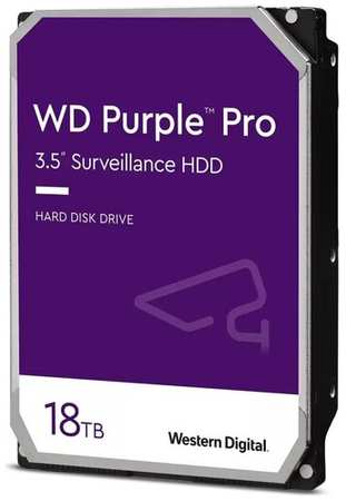 Western Digital Жесткий диск WD SATA-III 18TB WD181PURP Surveillance Purple Pro (7200rpm) 512Mb 3.5″ 198361585098