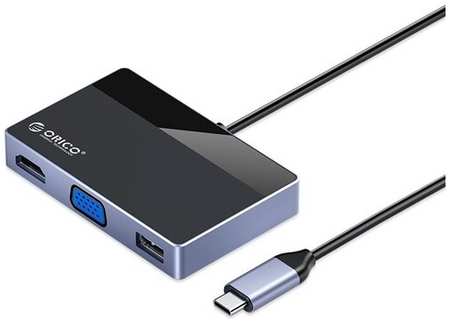 USB-концентратор ORICO DM-7P, разъемов: 2, 16 см, черный 198363231154
