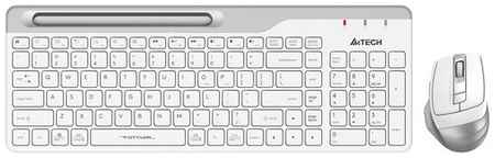 Клавиатура + мышь A4Tech Fstyler FB2535C белый/белый, интерфейс USB, беспроводной, slim-дизайн 198364542455
