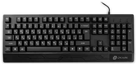 Oklick Клавиатура Оклик 115M черный USB (подставка для запястий) (1678098) 198364584042