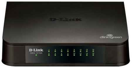 D-Link Сетевое оборудование DES-1016A E2A Неуправляемый коммутатор с 16 портами 10 100Base-TX и функцией энергосбережения 198364631927