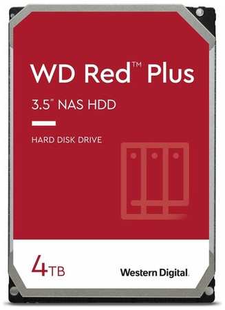 4 ТБ Внутренний жесткий диск Western Digital WD Red Plus NAS, CMR, 5400 RPM, 256МБ кэш (WD40EFPX) 198365081060