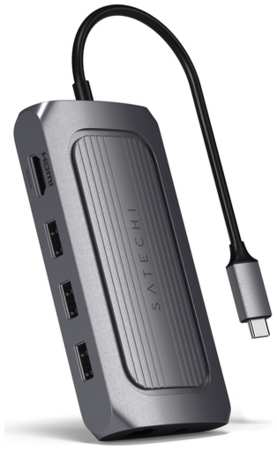 USB-хаб с кабелем 8K HDMI Satechi USB4 Multiport Adapter with 8K HDMI. Цвет - Серый Космос 198365937463