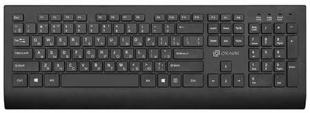 Клавиатура Oklick 155M, USB, c подставкой для запястий, черный [1678057] 198366070242