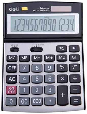 Калькулятор настольный Deli E39229 серебристый 14-разр 198366210165