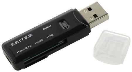 5bites USB-концентраторы Устройство ч з карт памяти RE3-200BK USB3.0 Card reader SD TF USB PLUG BLACK