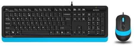 Комплект клавиатура+мышь A4Tech Fstyler F1010 черный/синий 198366232185