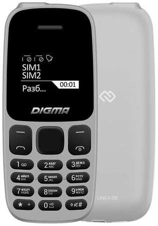 Мобильный телефон Digma A106 Linx 32Mb серый 198366288601