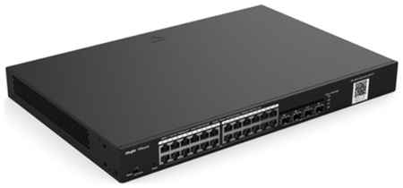 Ruijie Networks Коммутатор Ruijie Reyee 24-Port Gigabit L2 Managed POE Switch, 24 Gigabit RJ45 POE/POE+ Ports, 4 SFP Slots, 370W PoE power budget
