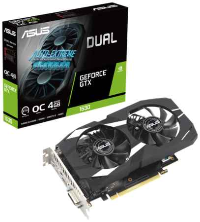Видеокарта ASUS Dual GeForce® GTX 1630 OC Edition 4GB (DUAL-GTX1630-O4G ), Retail
