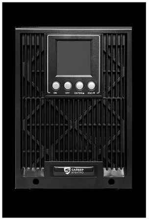 CyberElectro ИБП Сайбер Электро Двойное преобразование 1000 ВА, черный, напольный, USB\/RS-232, с многофункциональной консолью управления 198368814528