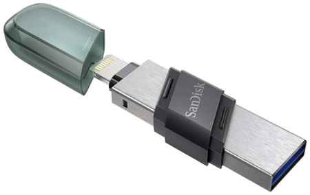 USB флешки SANDISK Флеш Диск Sandisk 32Gb iXpand Flip SDIX90N-32G-GN6NE USB3.1 зеленый/серебристый 198369229812