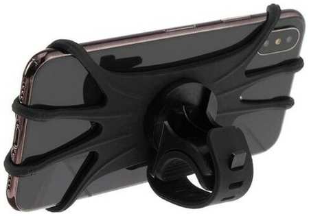 Luazon Home Велосипедный держатель для телефона LuazON, поворотный, силиконовый, до 6.5″, черный