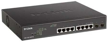 Коммутатор D-Link DGS-1100-10MPPV2/A3A, 8x10/100/1000 Base + 2xSFP, 242 Вт PoE, 20 Гбит/с, VLAN, IPv6, Web-интерфейс, монтаж в шкаф 19″, черный 198379500971