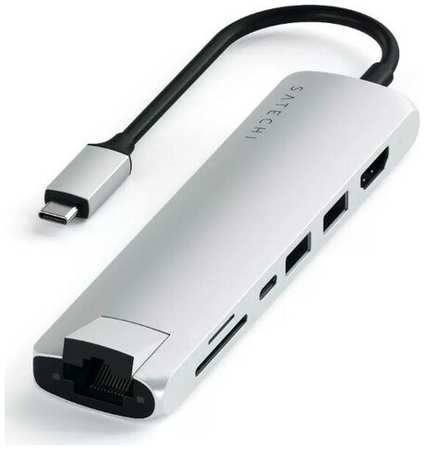 USB-C адаптер Satechi Type-C Slim Multiport with Ethernet Adapter