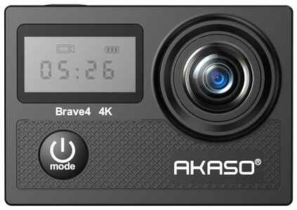 Экшн-камера AKASO Brave 4, 20МП, 3840x2160, 1050 мА·ч, черный 198380780604