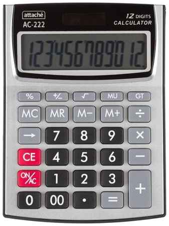 Калькулятор настольный компактный Attache AC-222,12р, дв. пит,144x107cереб