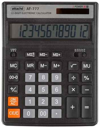 Калькулятор настольный полн/Р Attache AF-777,12р, дв. пит,200x155мм, черный 198386139952