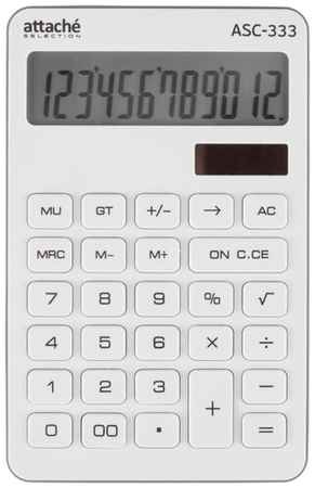 Калькулятор настоль. компакт Attache Selection ASС-333,12р, дв. пит,170x108бел 198386194198