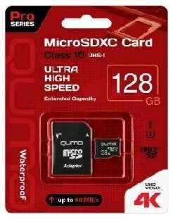 QUMO (24627) MicroSDXC 128GB - UHS-I U3 PRO - 3.0 - с адаптером 198389011017